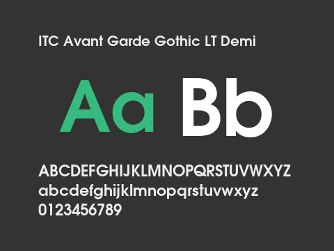 ITC Avant Garde Gothic LT Demi