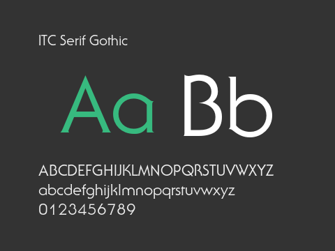 ITC Serif Gothic