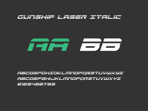 Gunship Laser Italic