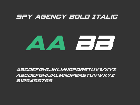 Spy Agency Bold Italic