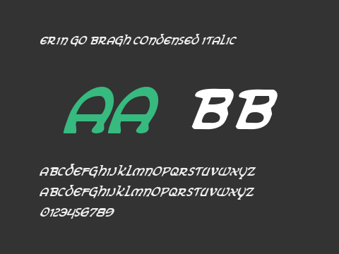 Erin Go Bragh Condensed Italic