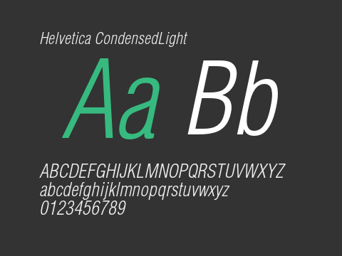 Helvetica CondensedLight