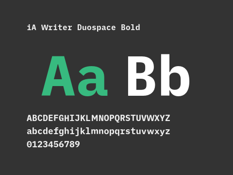 iA Writer Duospace Bold