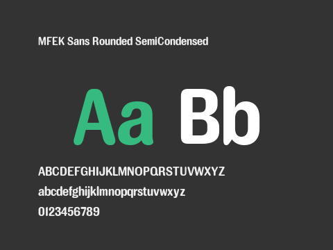 MFEK Sans Rounded SemiCondensed