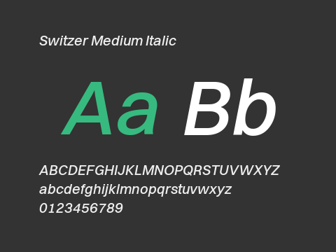 Switzer Medium Italic