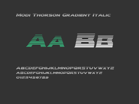 Modi Thorson Gradient Italic