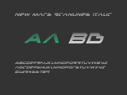 New Mars Scanlines Italic