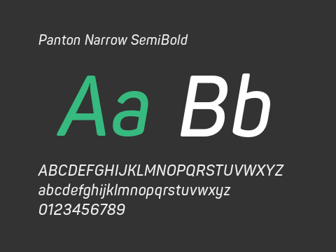 Panton Narrow SemiBold