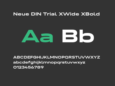 Neue DIN Trial XWide XBold