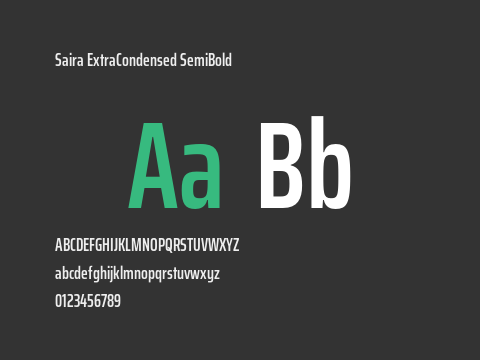 Saira ExtraCondensed SemiBold