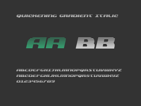 Quickening Gradient Italic