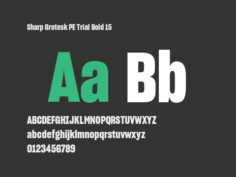 Sharp Grotesk PE Trial Bold 15