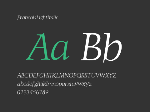 FrancoisLightItalic