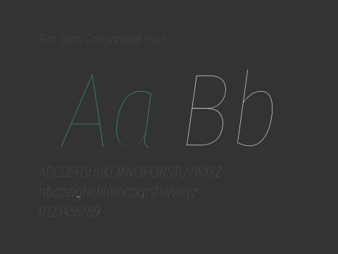 Fira Sans Compressed Four