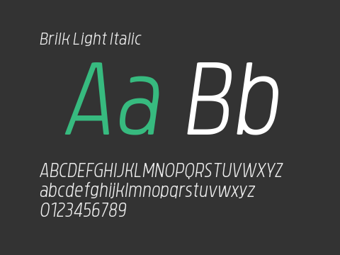 Brilk Light Italic