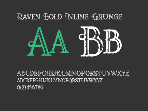 Raven Bold Inline Grunge