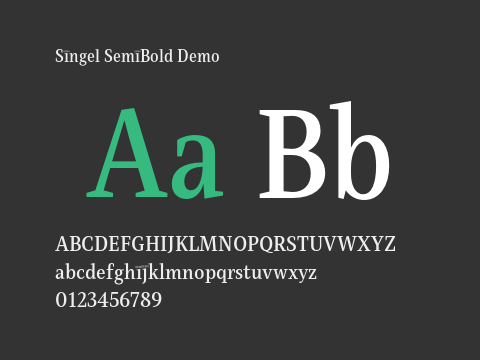 Singel SemiBold Demo