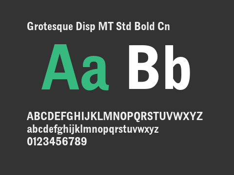 Grotesque Disp MT Std Bold Cn