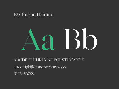 F37 Caslon Hairline