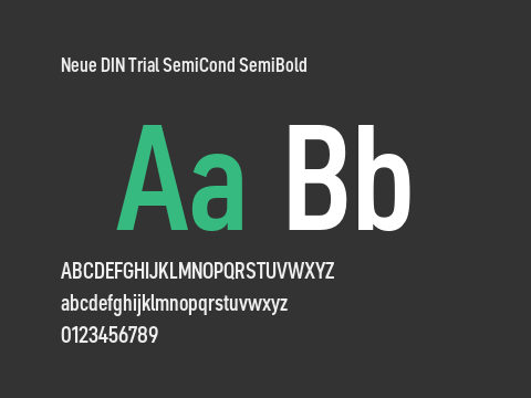 Neue DIN Trial SemiCond SemiBold