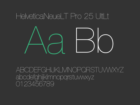 HelveticaNeueLT Pro 25 UltLt