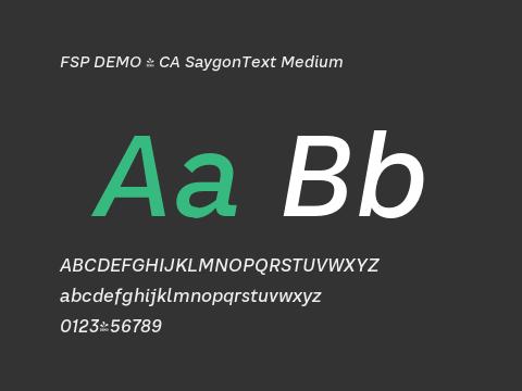 FSP DEMO - CA SaygonText Medium