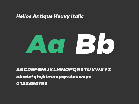 Helios Antique Heavy Italic