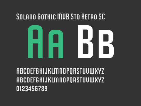 Solano Gothic MVB Std Retro SC