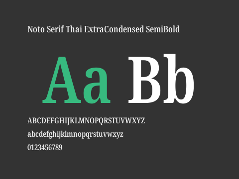 Noto Serif Thai ExtraCondensed SemiBold