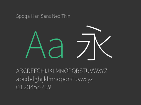 Spoqa Han Sans Neo Thin