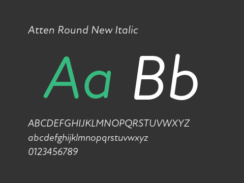 Atten Round New Italic