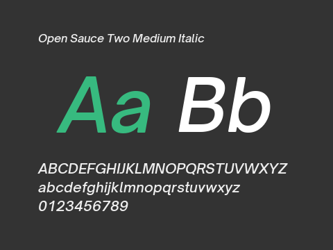 Open Sauce Two Medium Italic