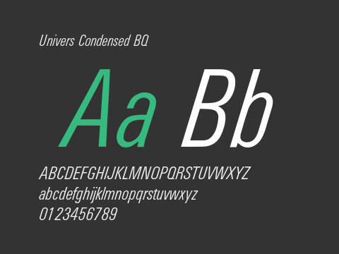 Univers Condensed BQ