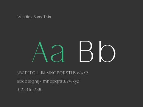 Breadley Sans Thin