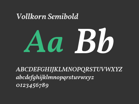 Vollkorn Semibold