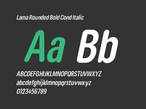 Lama Rounded Bold Cond Italic