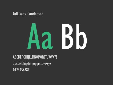 Gill Sans Condensed