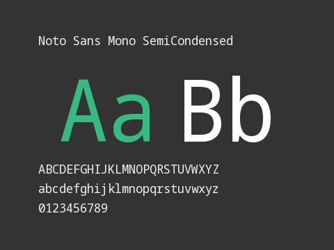 Noto Sans Mono SemiCondensed