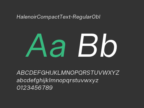 HalenoirCompactText-RegularObl