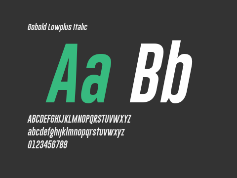 Gobold Lowplus Italic