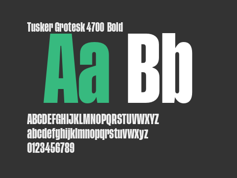 Tusker Grotesk 4700  Bold