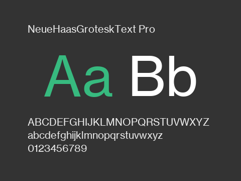 NeueHaasGroteskText Pro