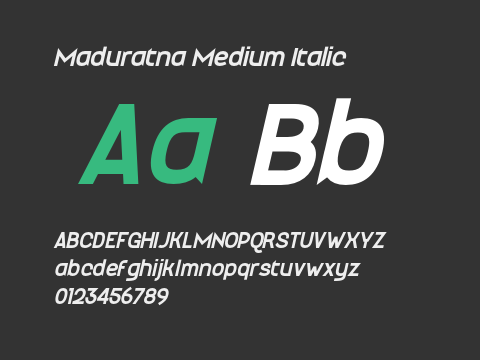 Maduratna Medium Italic