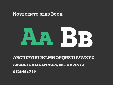 Novecento slab Book