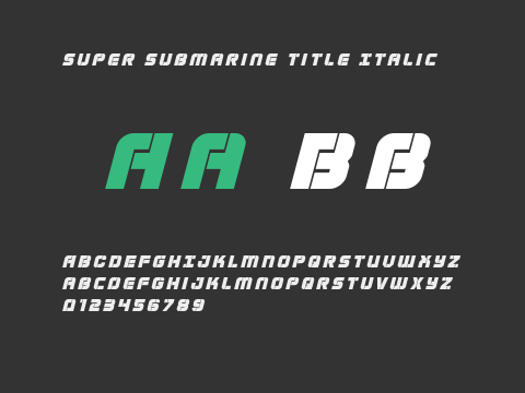 Super Submarine Title Italic