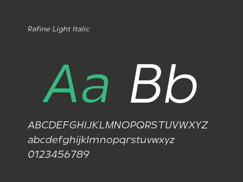 Rafine Light Italic