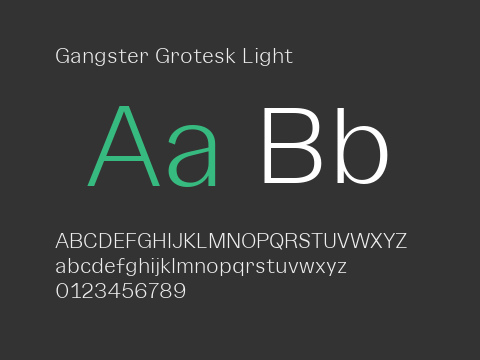 Gangster Grotesk Light