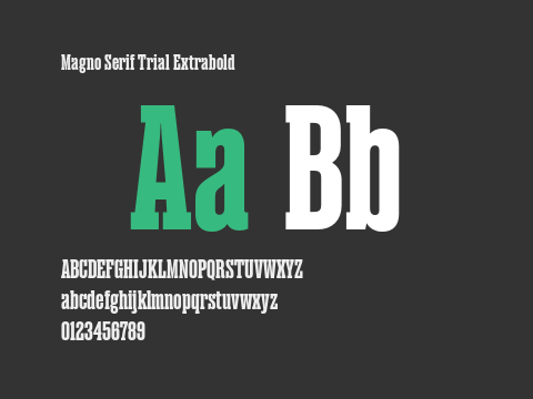 Magno Serif Trial Extrabold