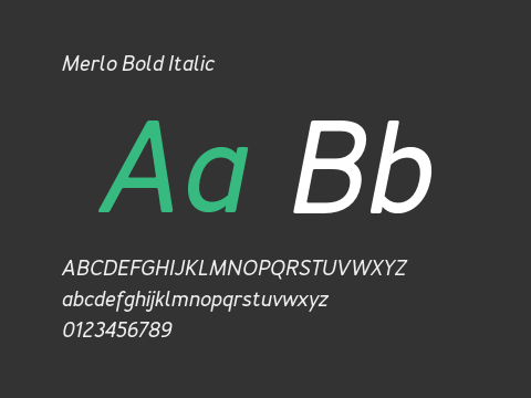 Merlo Bold Italic