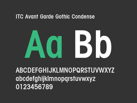 ITC Avant Garde Gothic Condense